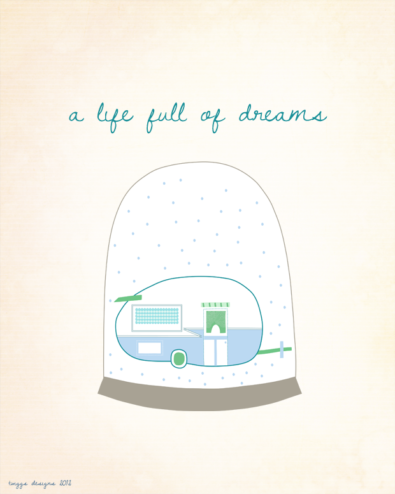 A life full of dreams Illustration Print - Nursery & Children Rooms Decor // Twiggs Designs
