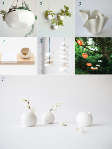 Handmade porcelain pieces by Etsy Sellers