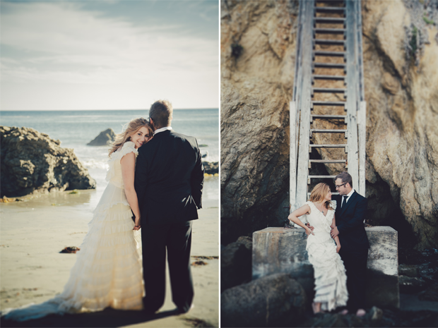 Bride and Groom photo shoot on the beach by Marianna Jamadi