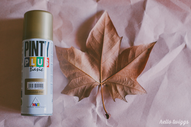 Golden Leaves DIY Project