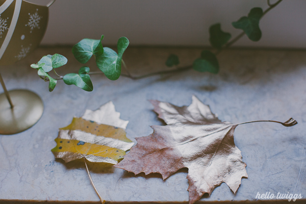 Golden Leaves DIY Project