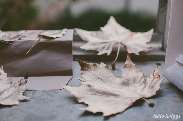 Golden Leaves DIY Project