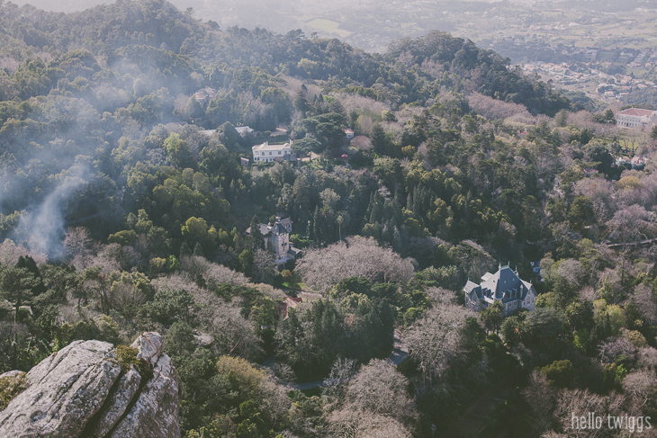 Vista do Castelo dos Mouros sobre Sintra